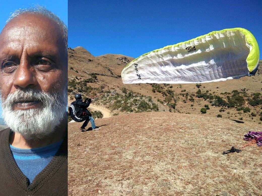 60 year old man love paragliding