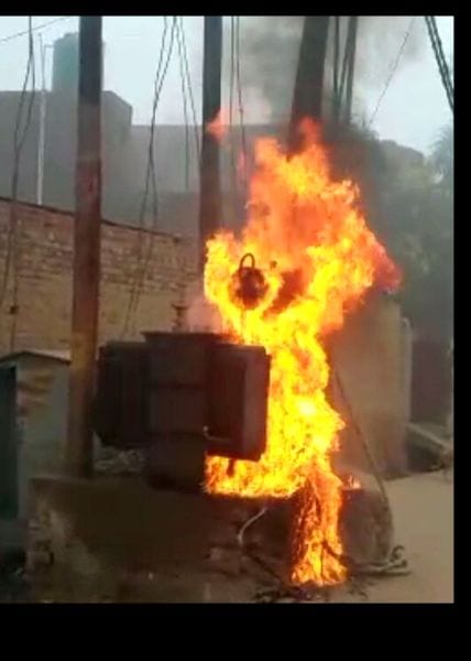 kidavee nagar mein traansaphaarmar phunka, 500 gharon kee battee gul