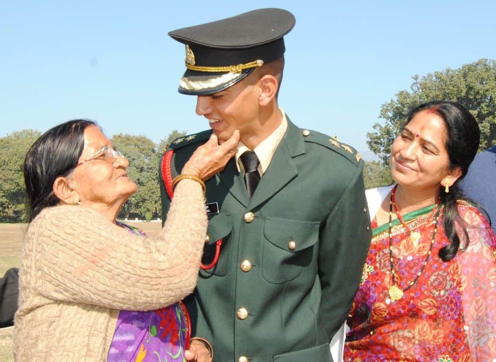 ima pop, son become officer in indian army