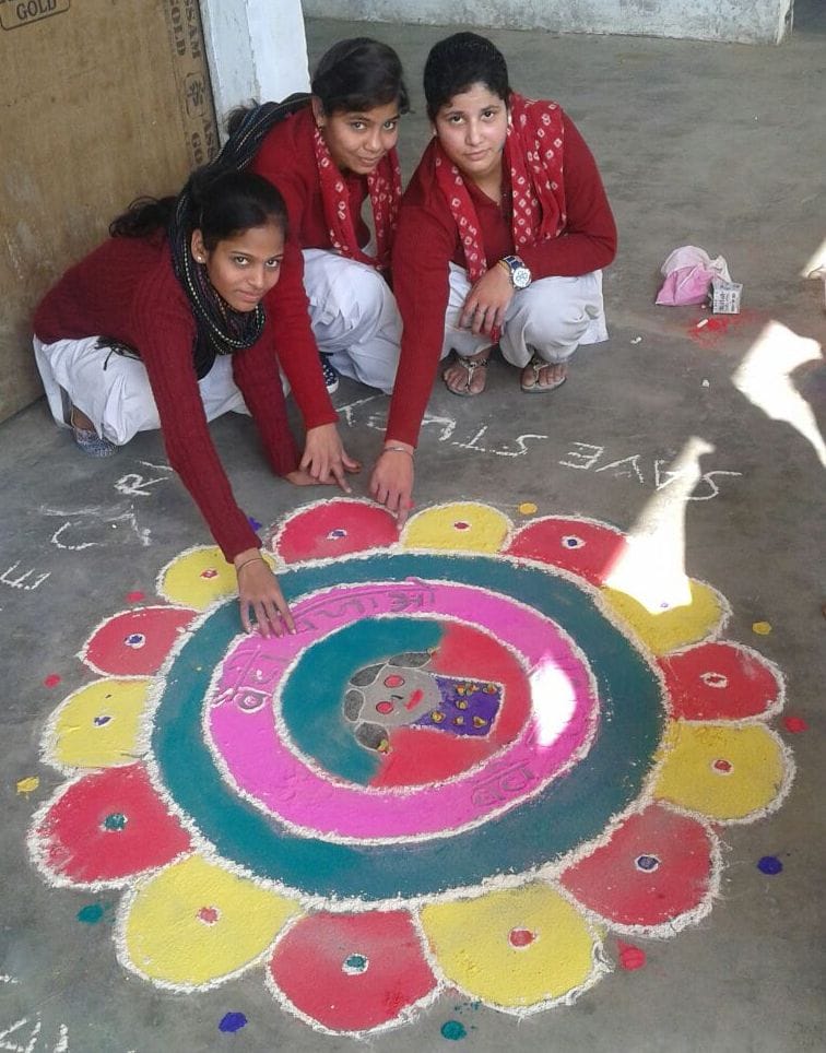 Rangoli competition, talent show by students