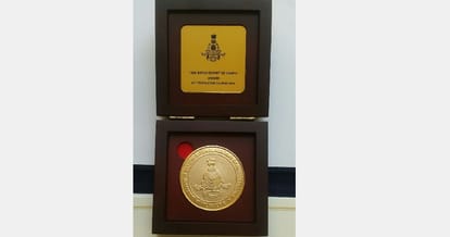 President delivered a gold medal and citation to IAS Nitin sangwan