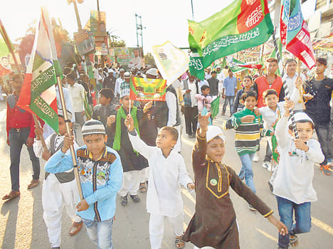 A procession drew crowds in Mohammadi