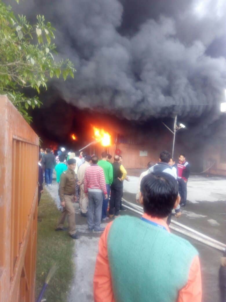 chemical factory caught fire in sidcul haridwar