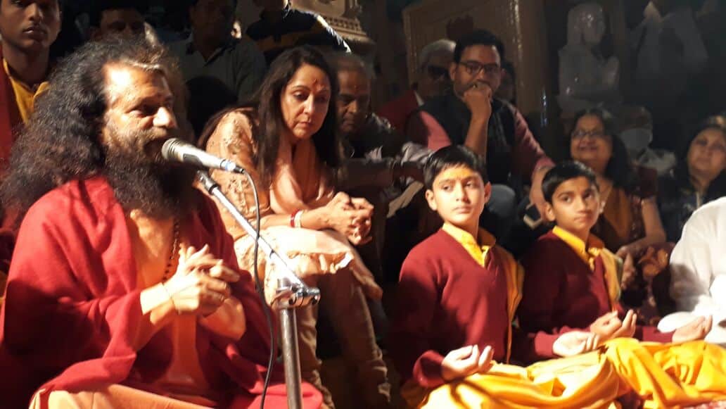 actress and sansad hemamalini in rishikesh.