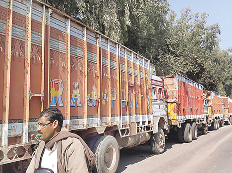 A dozen illegal mining truck caught