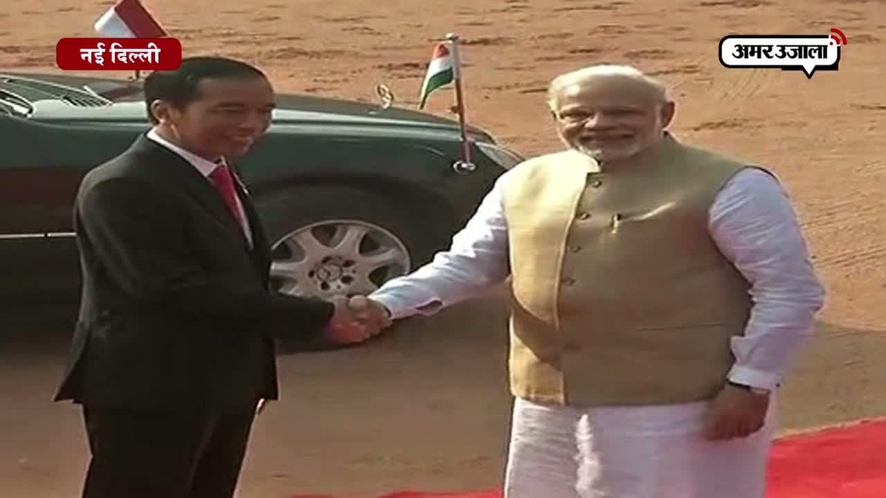 भारत दौरे पर दिल्ली पहुंचे इंडोनेशिया के राष्ट्रपति