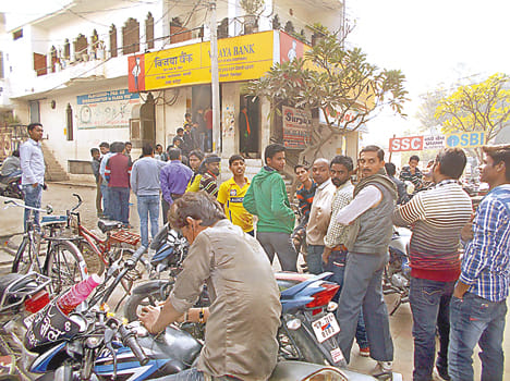Out cash from an ATM, the consumer simply destitute