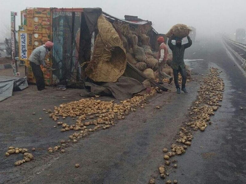 fog, accident, punjab news, patiala