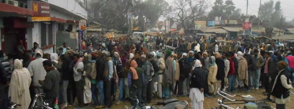 Burst of temper, expressed opposition blocking traffic