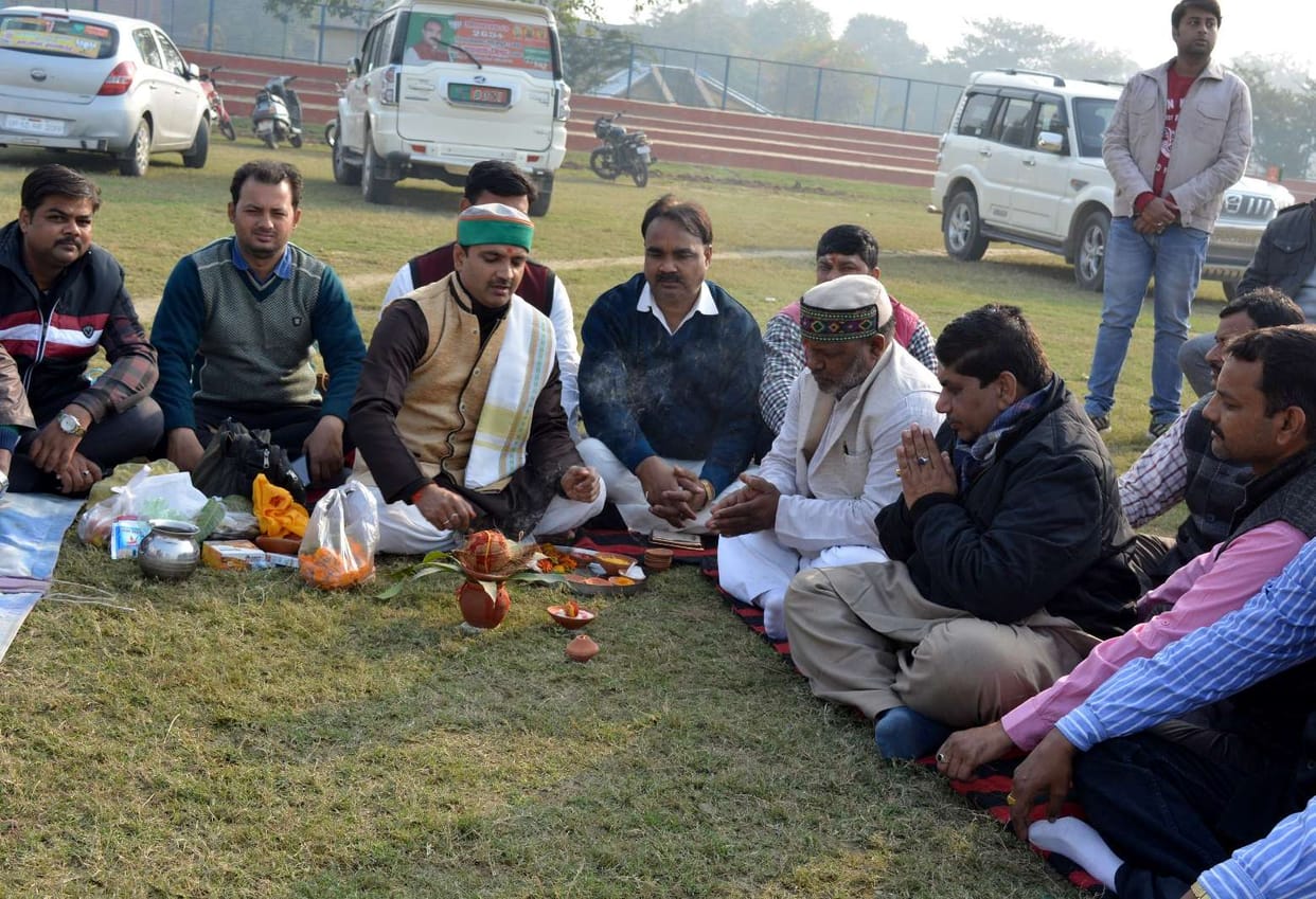 The ground breaking ceremony of the venue of PM program