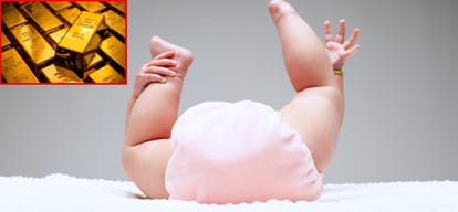 16 kg gold biscuits found from baby diaper at igi airport delhi