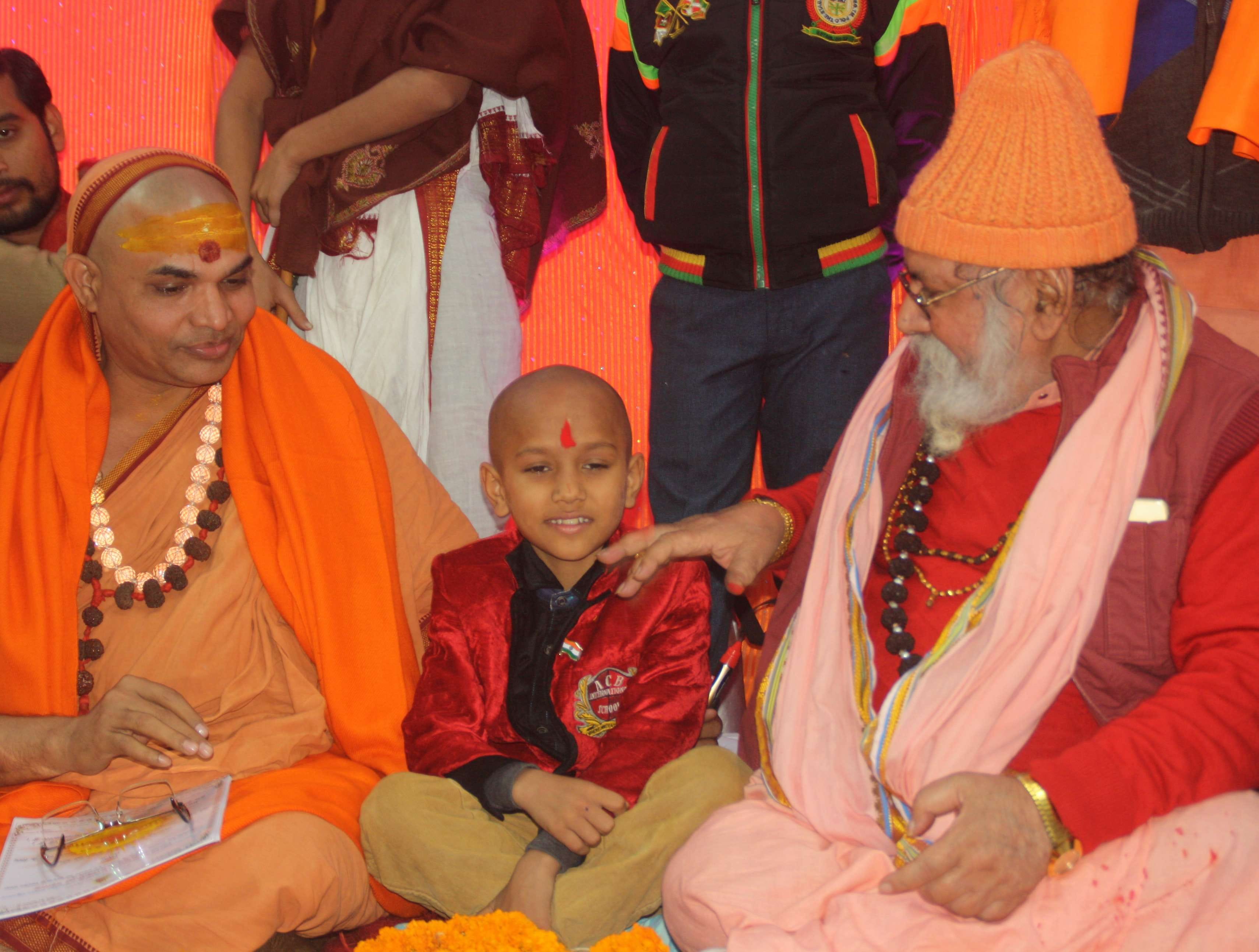 google boy Kautilya celebrated his birthday in varanasi