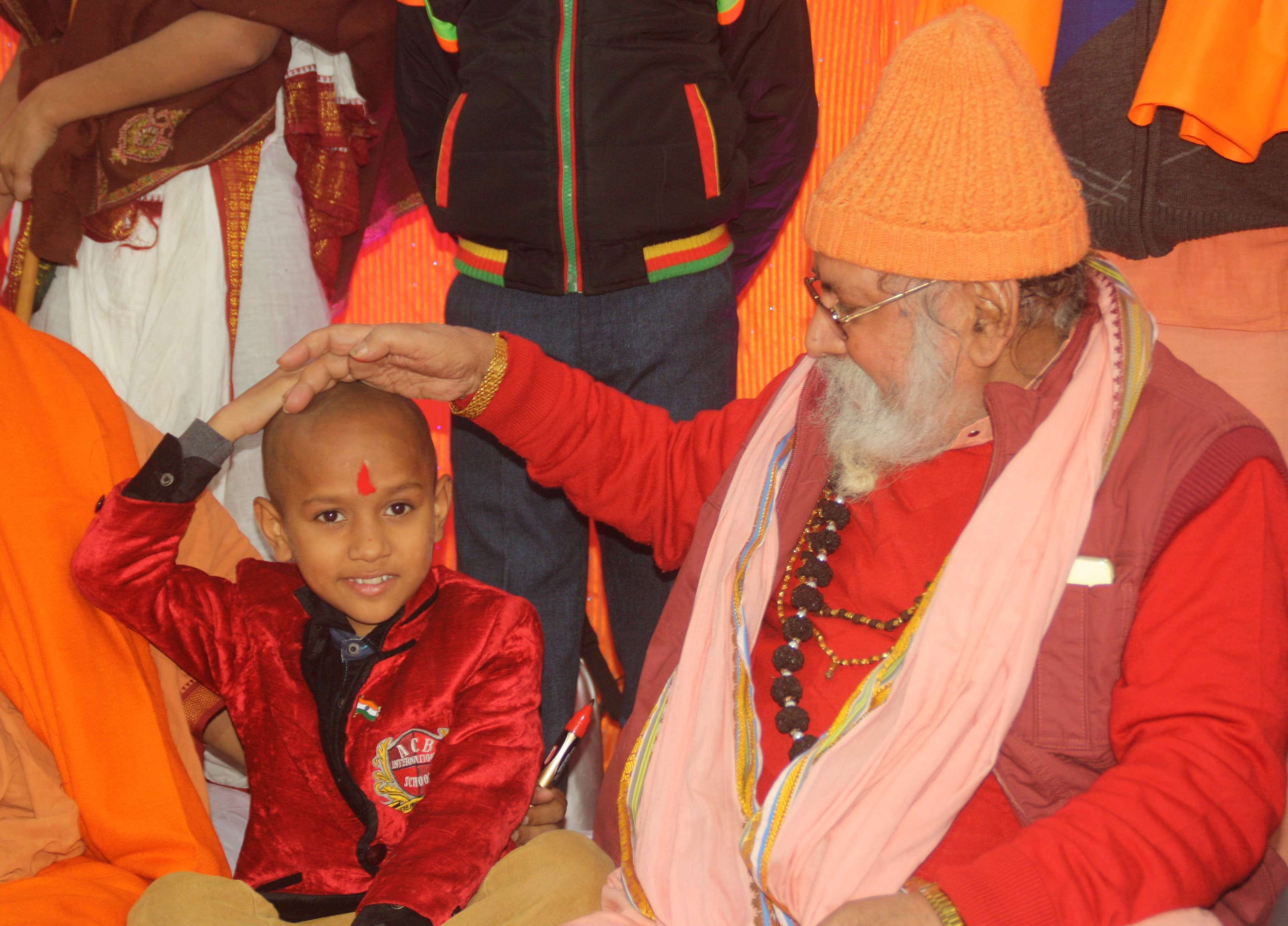 google boy Kautilya celebrated his birthday in varanasi