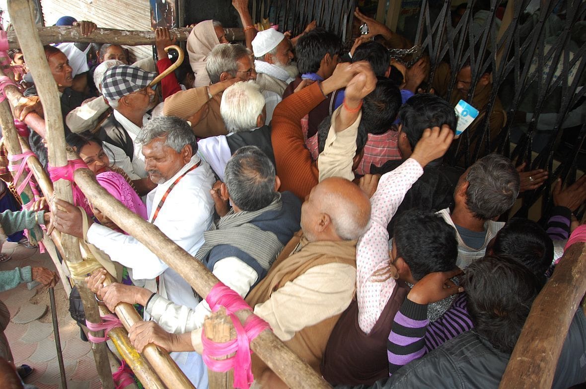 Bank open, less cash elders, met over attack