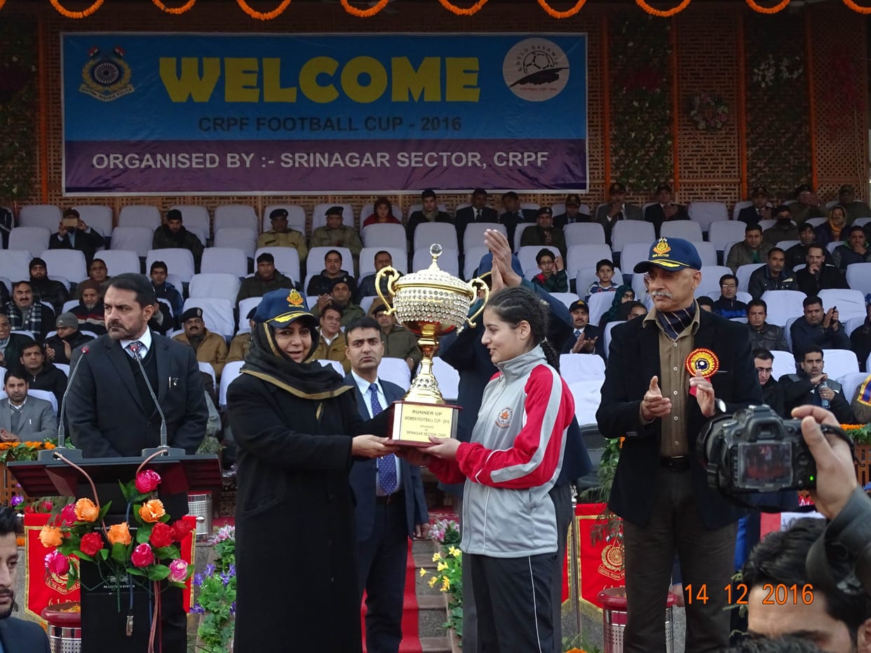 crpf football cup in srinagar