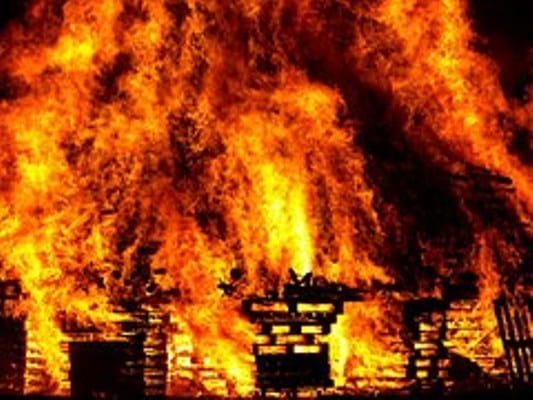 couple beaten badly then put fire in there house 