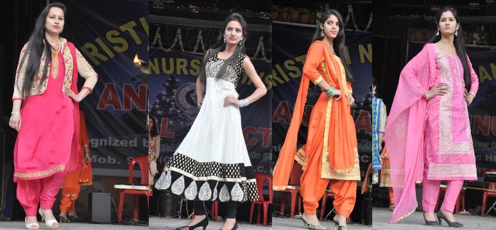 Modeling and fashion show by trainee nurses in christian nursing institute annual festival
