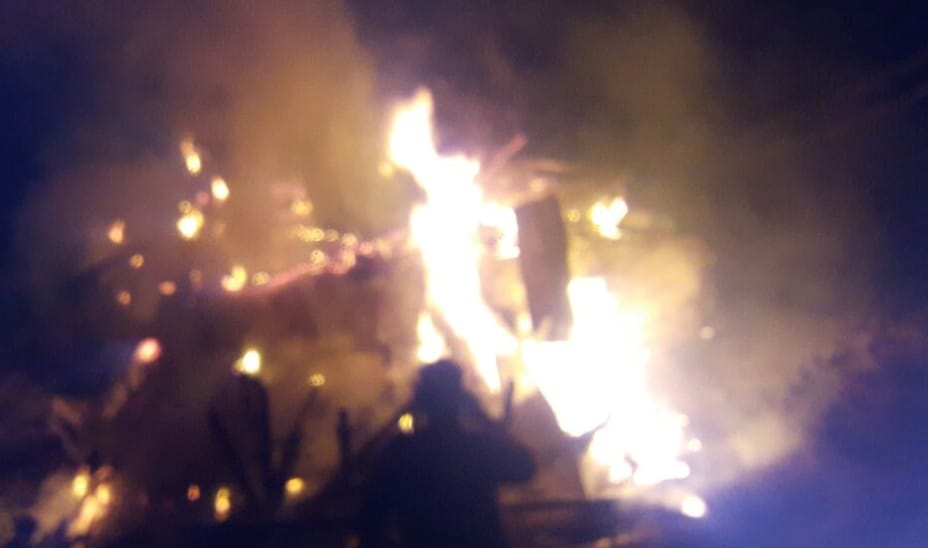 Fire in Kullu village.