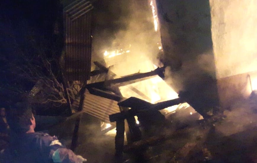 Fire in Kullu village.