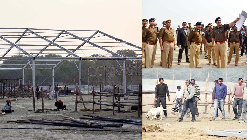 hangar style water proof platform for pm narendra modi