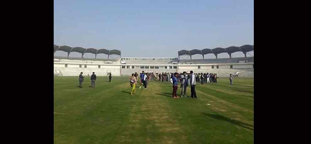 cm akhilesh yadav inaugrated international stedium in noida