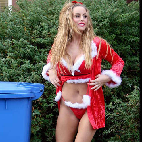 Danielle Mason dresses as a sexy Santa