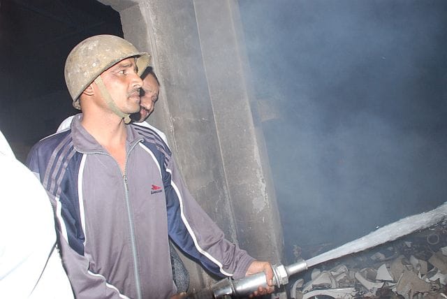 warehouse fire caused by a short circuit in the toilet seat
