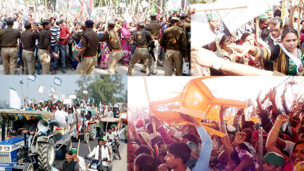 farmers rally ruckus