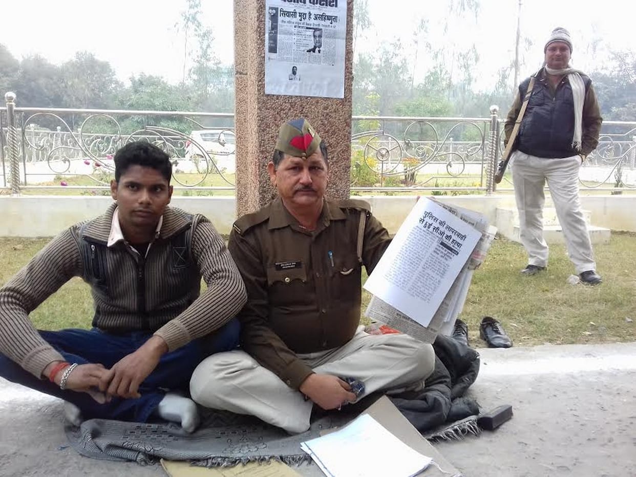  Soldier seated hunger strike