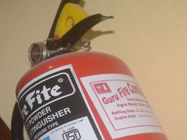 If someone does not run on the extinguishers