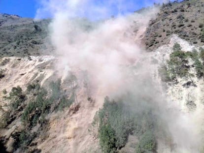 wild fire in panchachuli forest