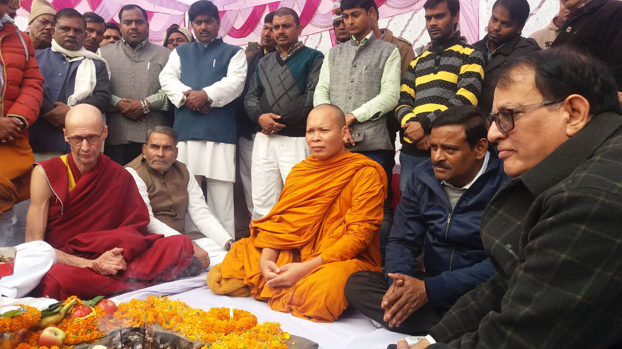 Maitreya is the ground breaking ceremony of the project