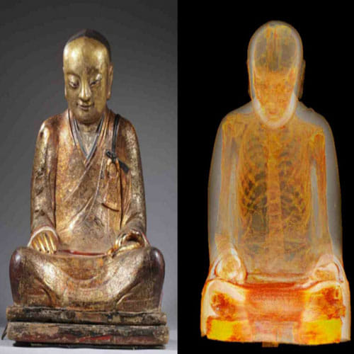 1200 year old statue scanned and got something surprising