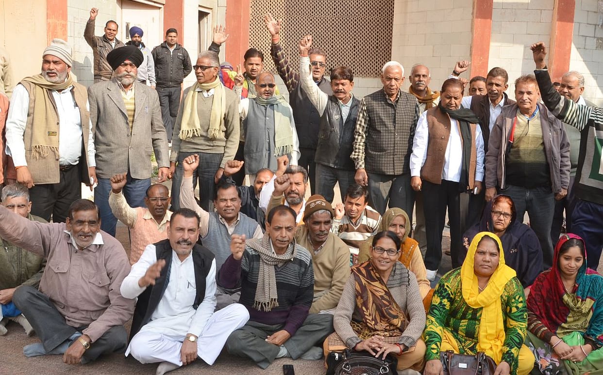 BSNL workers strike.