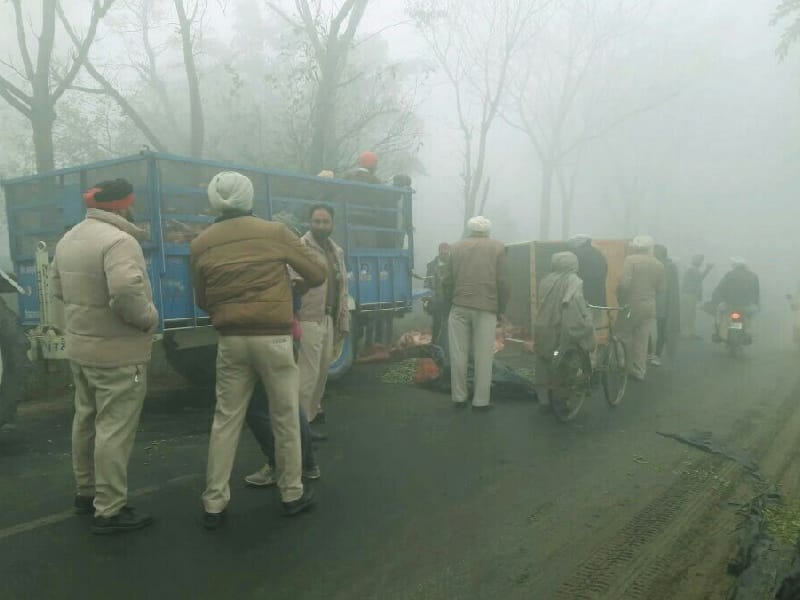 Fog, road accident pickup car upturned, animal meat, five accused cases, Malerkotla, Sangrur