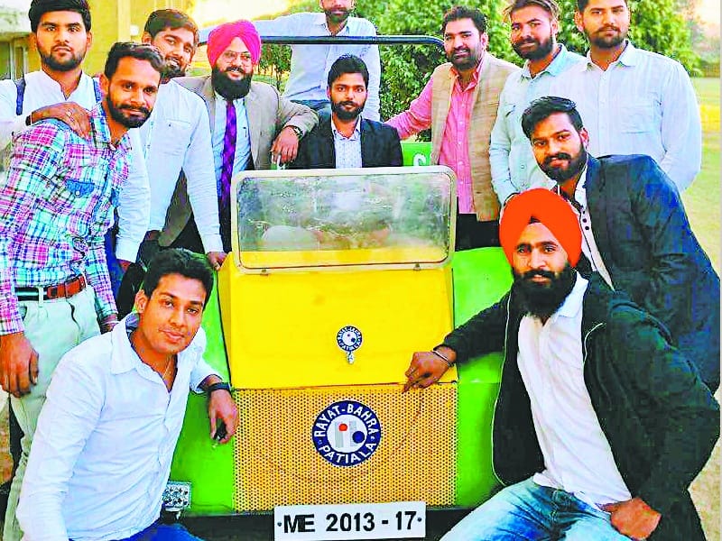Patiala campus Ryat Bahra Group, Mechanical Engineering student, rotating vehicle design, Patiala