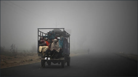 fog due to increased humidity