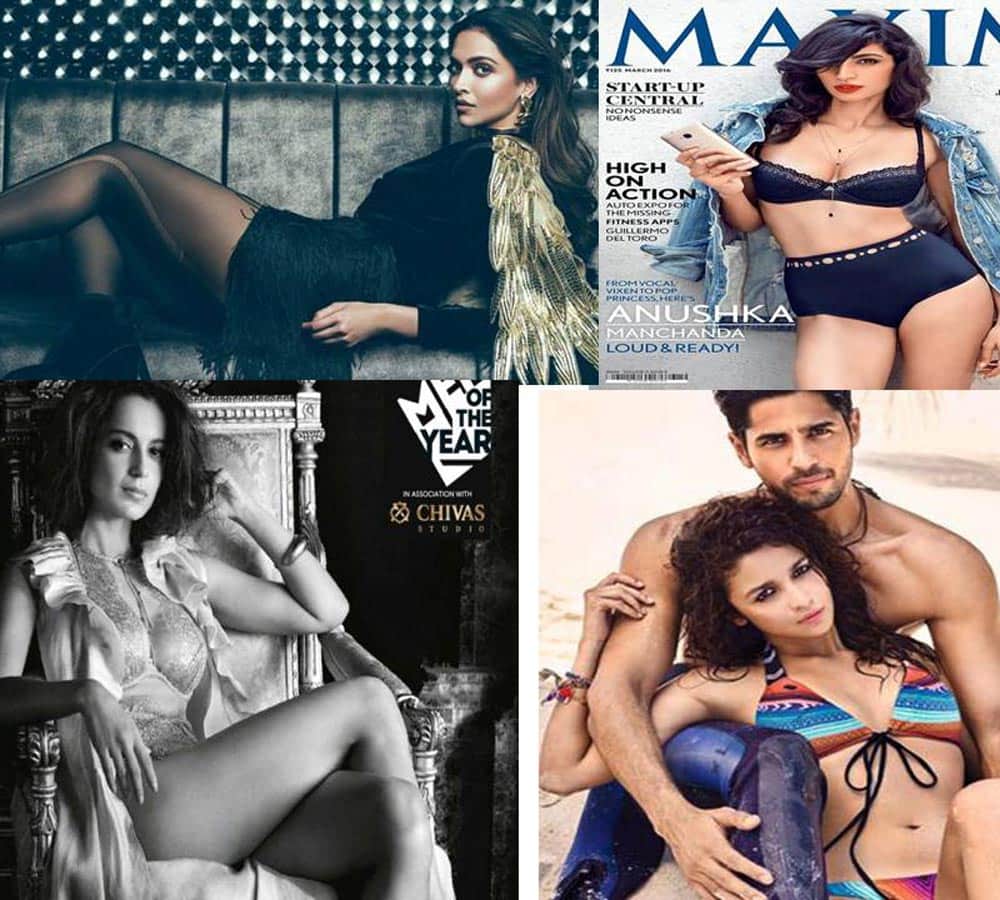 photo shoot of bollywood actresses for magazine cover page 2016