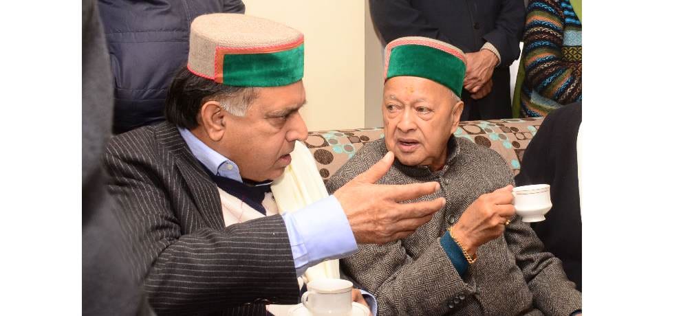 cm virbhadra singh and transport minister gs bali in una