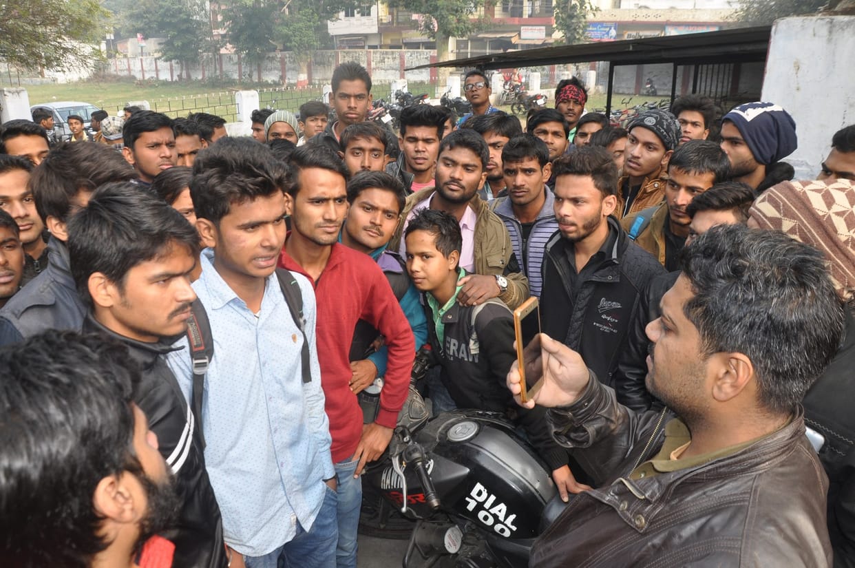 Students became angry after beating to a students, ruckus