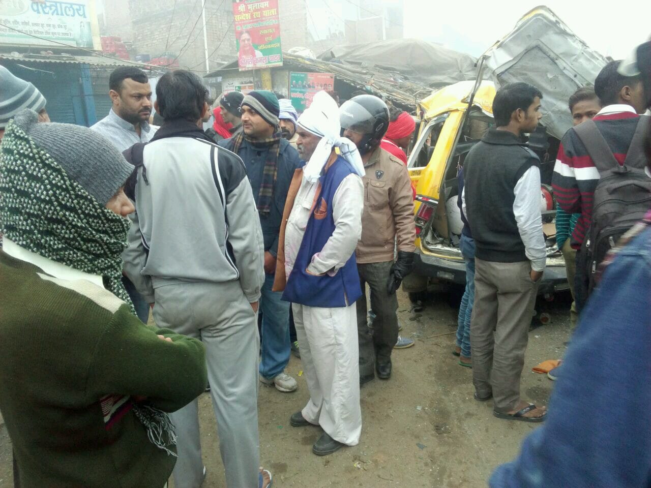 road accident in lucknow madiyaon area