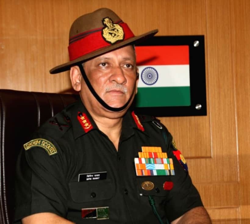 new army chief bipin rawat from military background.