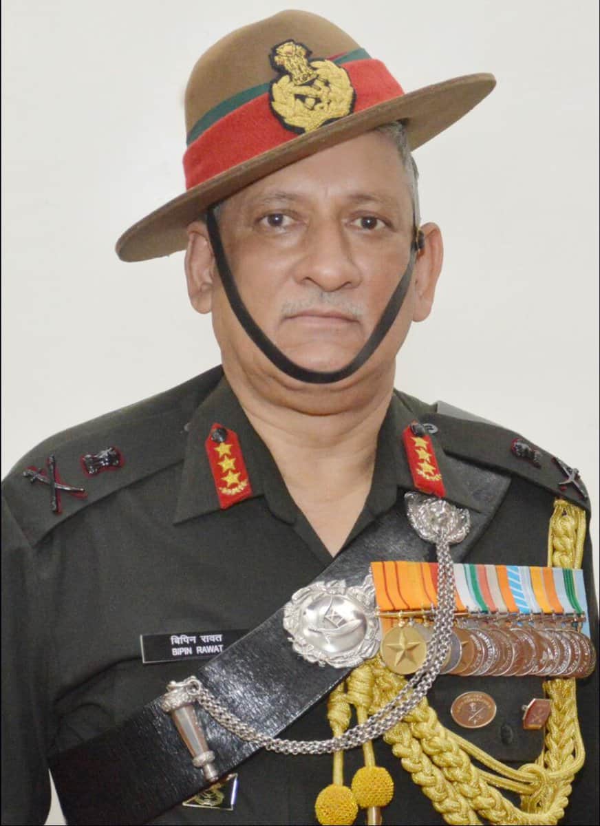 new army chief bipin rawat from military background.