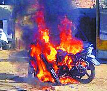 After receiving less cash blew the bank manager's bike 