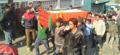 Woman Army Officer cremation in chamba