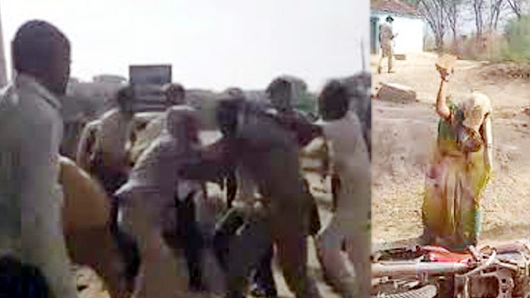 policemen beaten Cinin rifles tension in village
