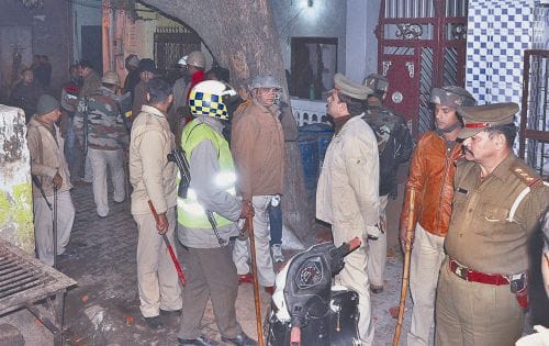 police force alert in shahdara