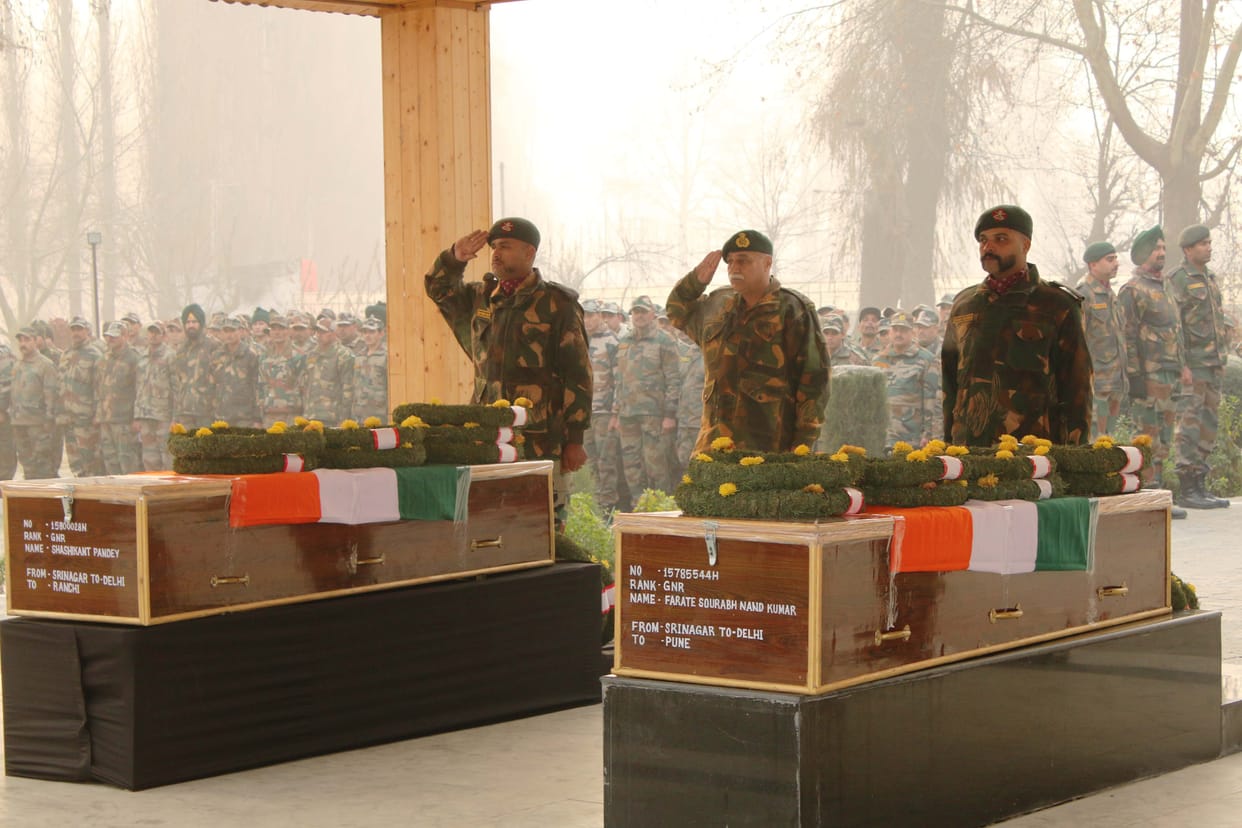last rites paid to the martyrs of pompore army attack