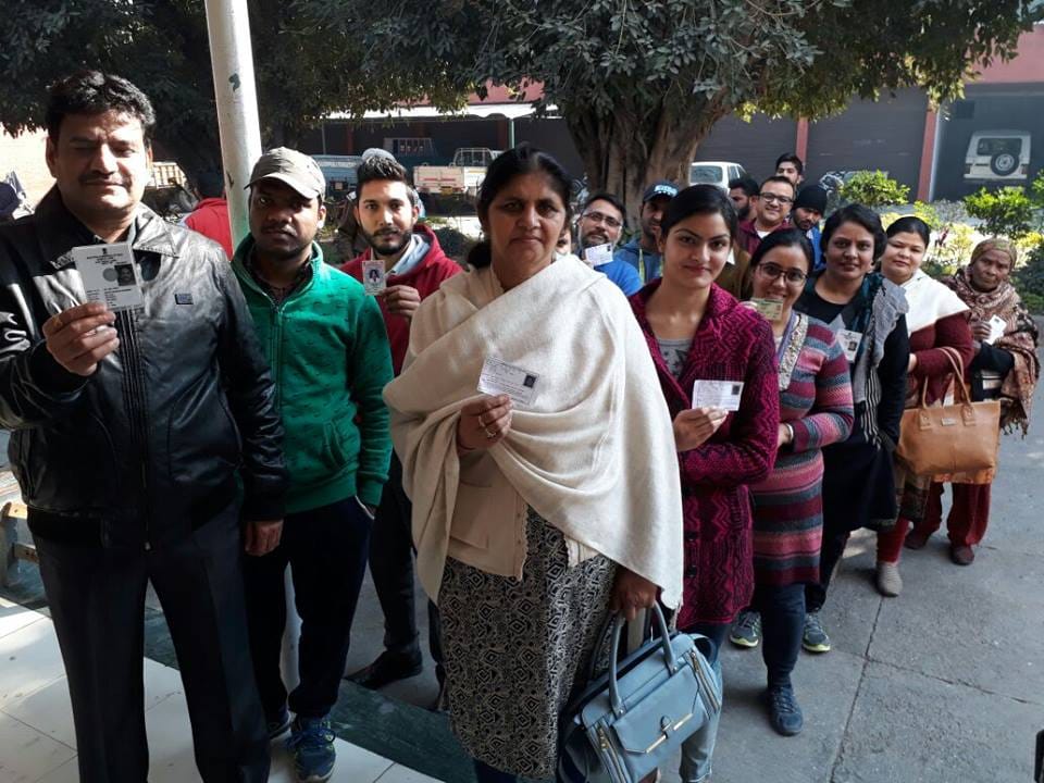 chandigarh nagar nigam election voting, chandigarh municipal election voting