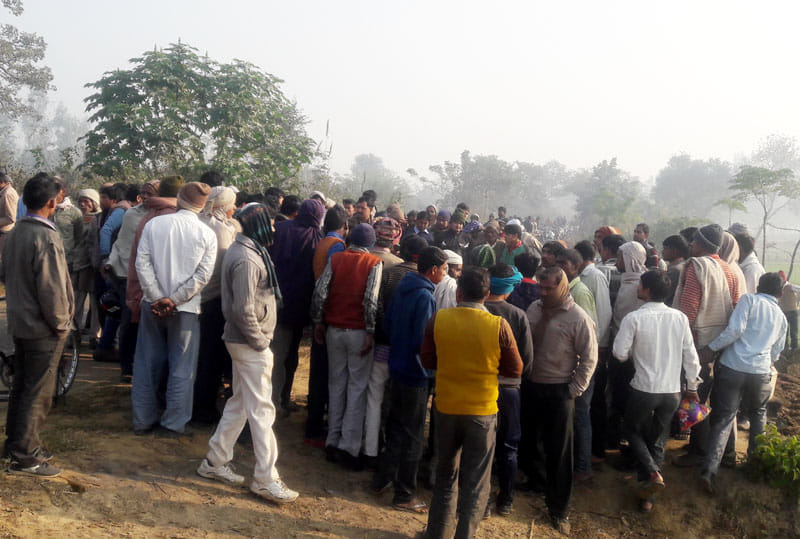 The old temple killed, husband detained